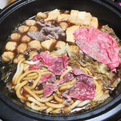 すき焼きにはうどんはかかせませんね